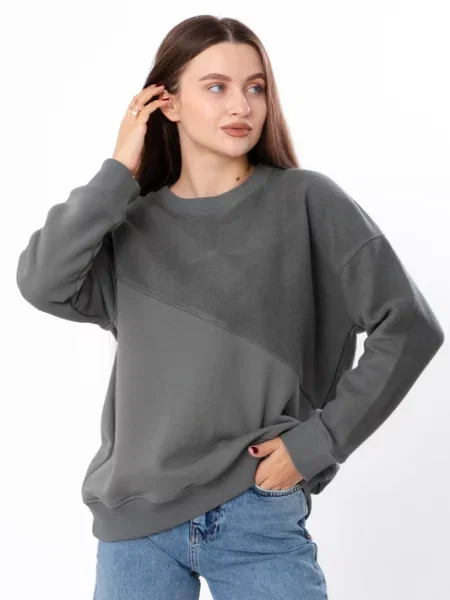 Світшот Носи своє бавовна/віскоза сірий