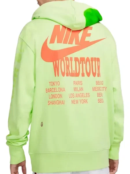 Běžecká fleecová mikina Nike s autogramem modrá