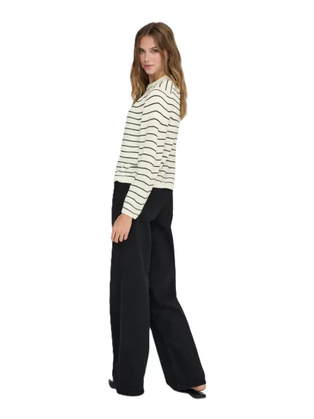 ONLY Pulover ONLBASE / alb natural negru