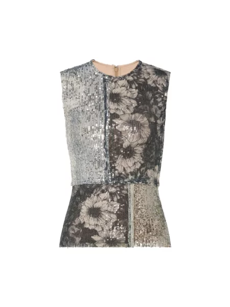 Top Maison Margiela z cekinami w kwiatki