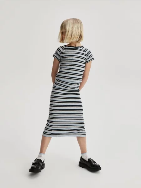 Reserved Довга спідниця в смужку різнобарвний 