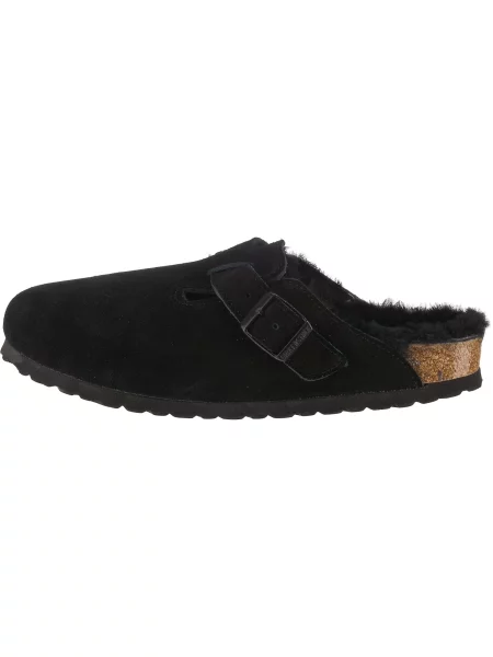 BIRKENSTOCK Papuci de casă Boston Shearling negru