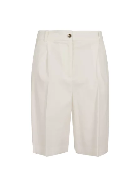Lniane bermudy Pinko białe