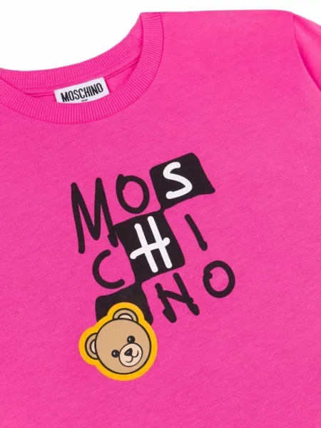 Koszulka dziecięca Moschino różowa