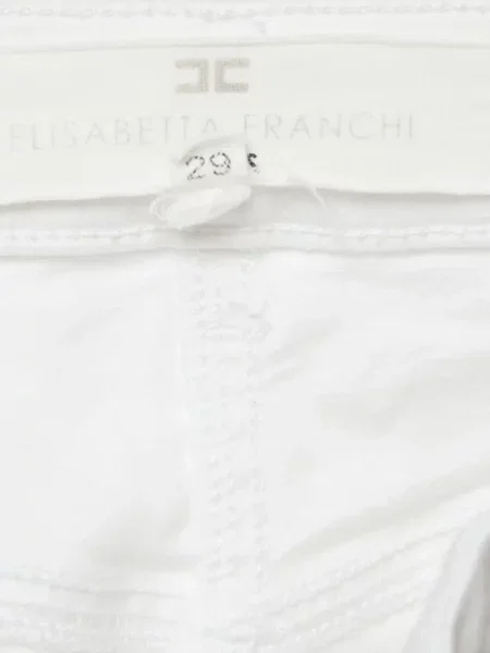 Traperice Elisabetta Franchi visoki struk bijela