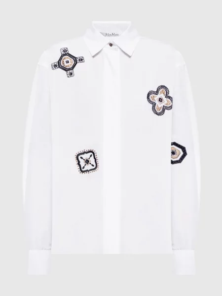 Сорочка SHOCK з кристалами Max Mara біла