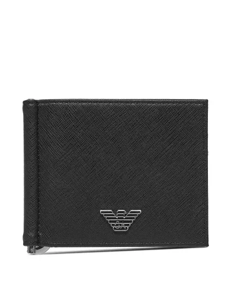 Emporio Armani Portofel Mic pentru Bărbați negru