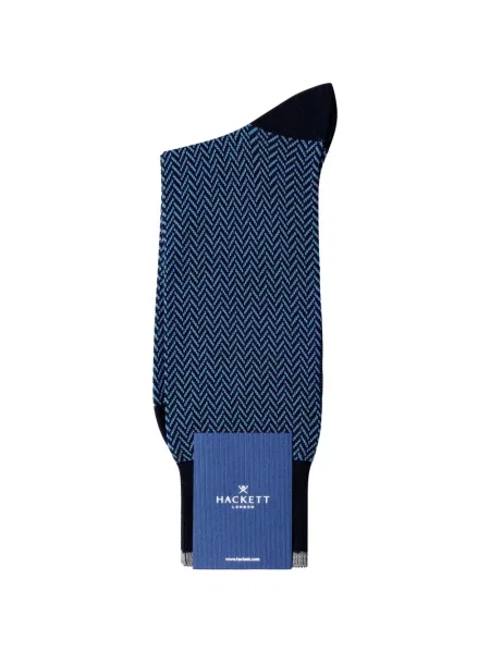 Șosete Hackett London cu model herringbone albastru