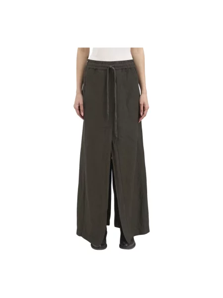 Lniane spodnie lniane Andrea Ya'aqov brązowe