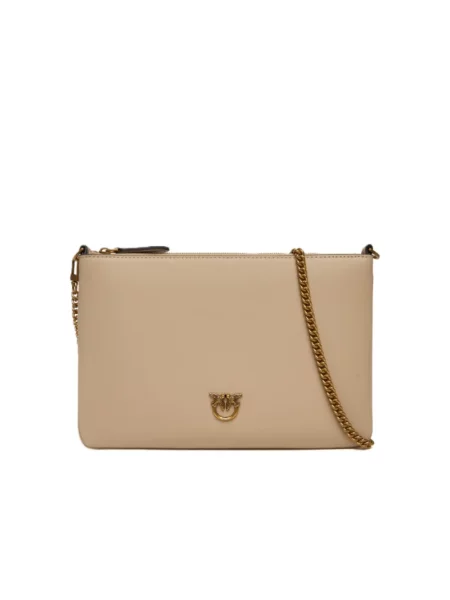 Torebka na łańcuszku Pinko bez obcasa klasyczna różowa