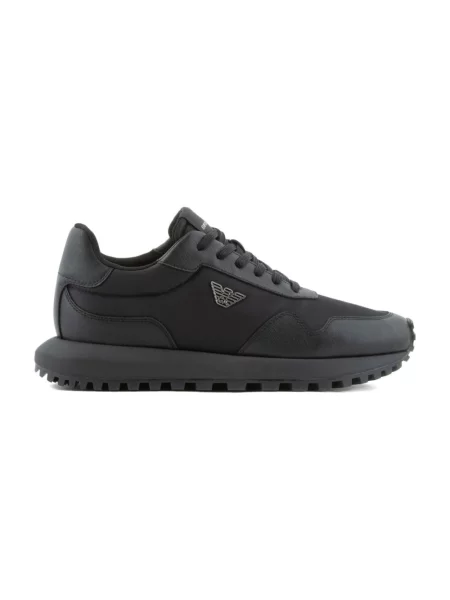 Sneakersy Emporio Armani z logo czarne