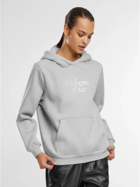 Суичър с качулка Mister Tee сиво