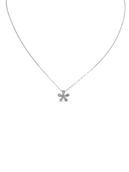 Colier Lb Exclusive cu model floral alb