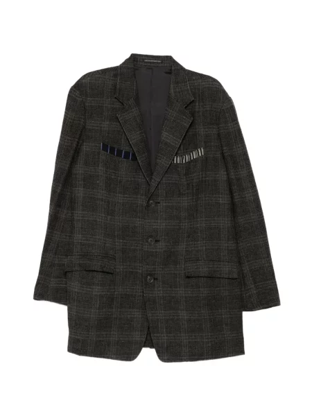 Sacou Yohji Yamamoto în carouri maro