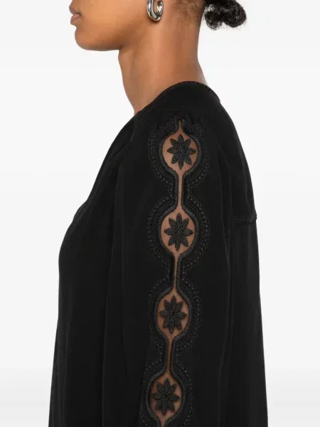 Top Twinset cu decolteu în V negru