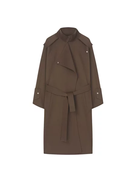 Maksi płaszcz áeron brązowy