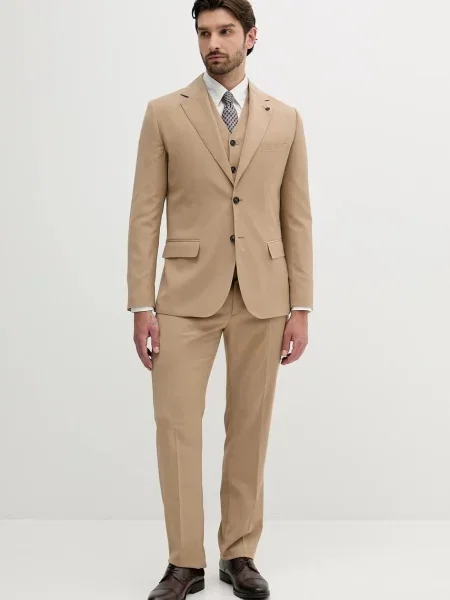 Liu Jo kamizelka z domieszką wełny beżowy