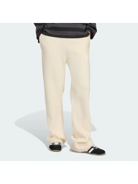 Pletené pletené kalhoty Adidas béžové