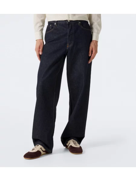 Blugi cu picior larg Dries Van Noten albastru
