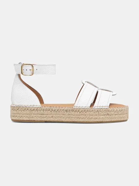 Answear.LAB sandale cu platformă pentru femei din piele alb