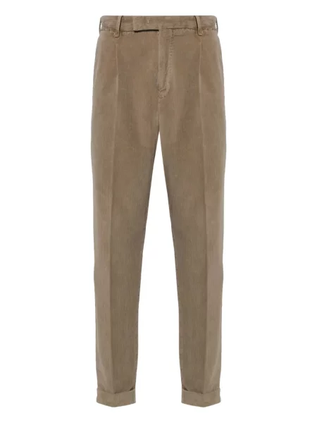 Pantaloni Pt Torino de catifea cord maro