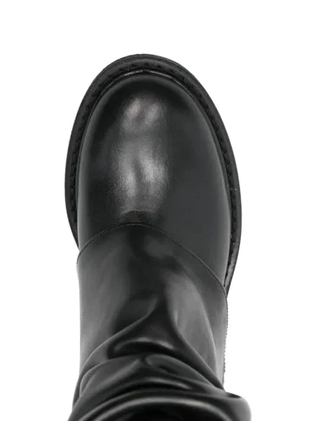 Botine Metisse din piele cu volane negru