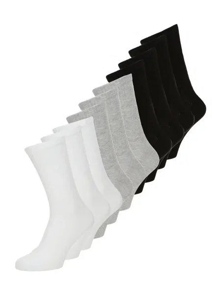 ABOUT YOU Čarape Emil siva melange / crna bijela