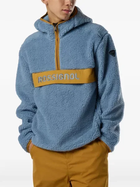 Hanorac cu glugă Rossignol din fleece albastru
