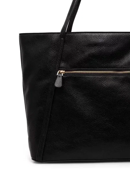 Geantă shopper Guess cu autograf negru