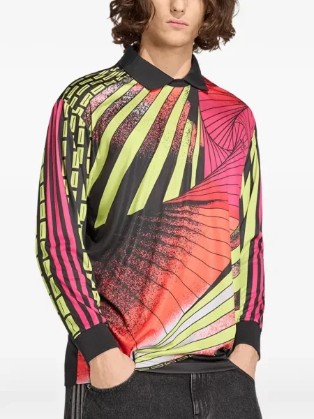 Tricou Adidas alergare cu șireturi din dantelă negru
