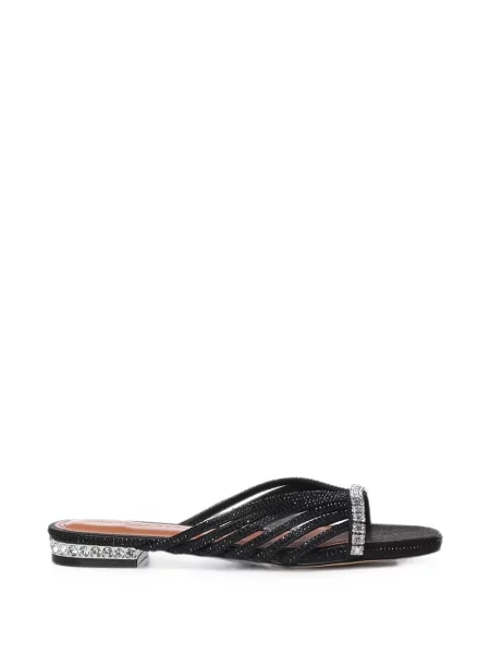 Papuci tip mules Kurt Geiger London fără toc cu bretele negru