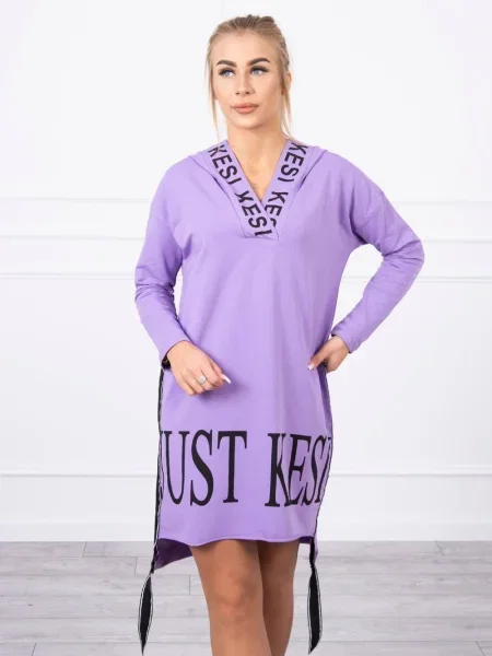 Rochie Kesi cu glugă cu imagine de costum violet