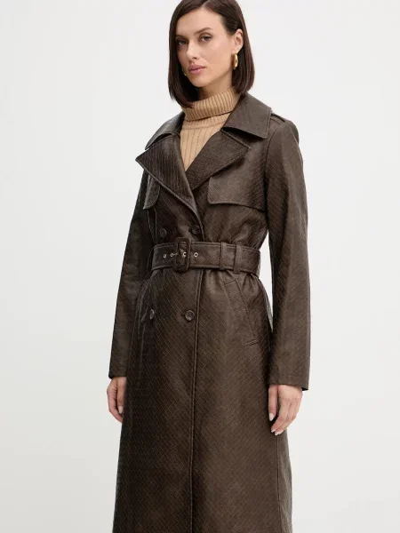 Plašč Guess CARMEN rjava