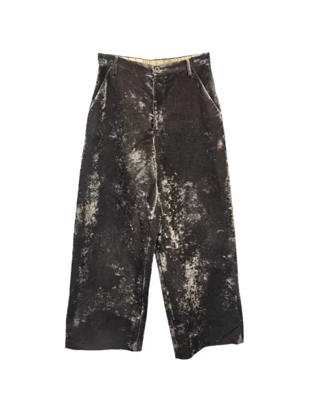 Pantaloni Uma Wang de catifea verde