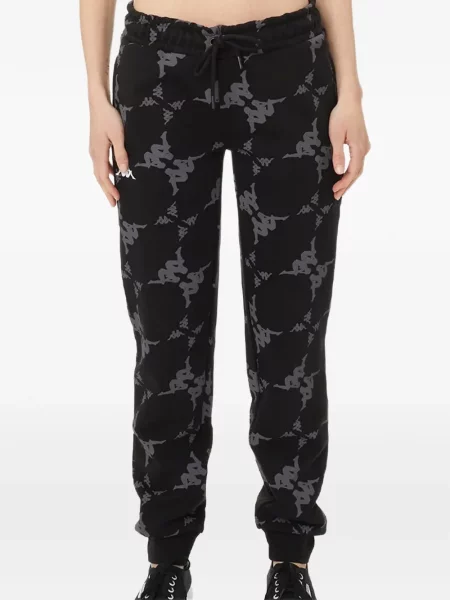 Pantaloni Kappa cu imagine alergare negru