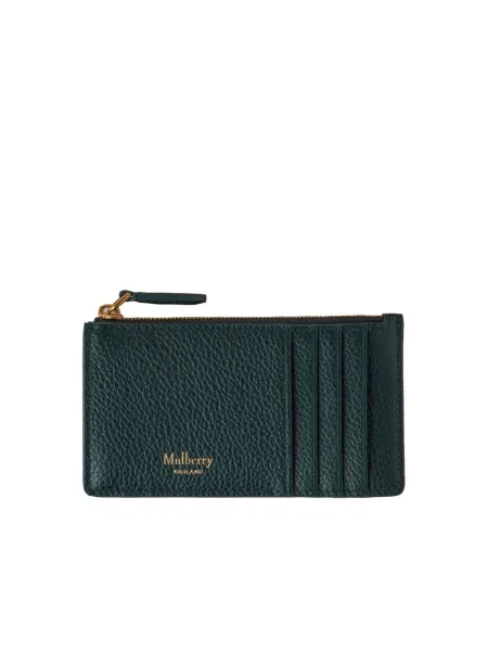 Portfel Mulberry skórzany zielony