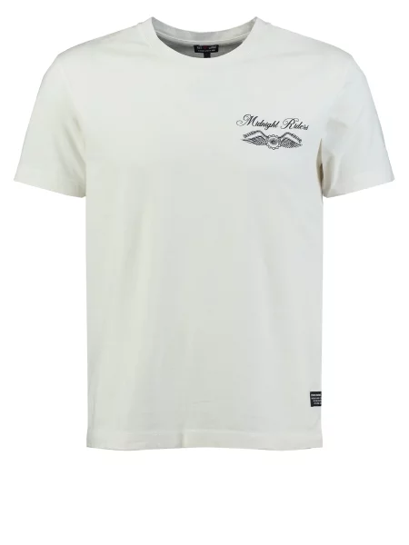 Key Largo Tricou crem negru
