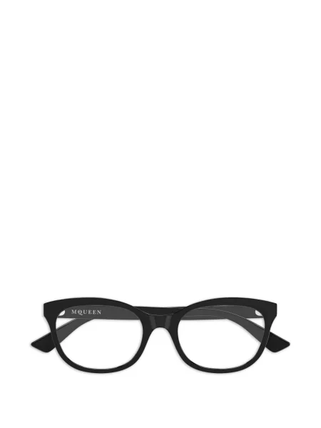 Ochelari de soare ovali Alexander Mcqueen Eyewear negru
