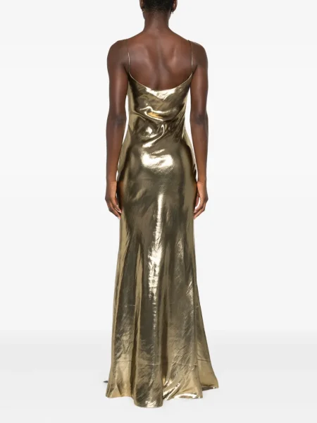 Rochie maxi Self-portrait de costum auriu