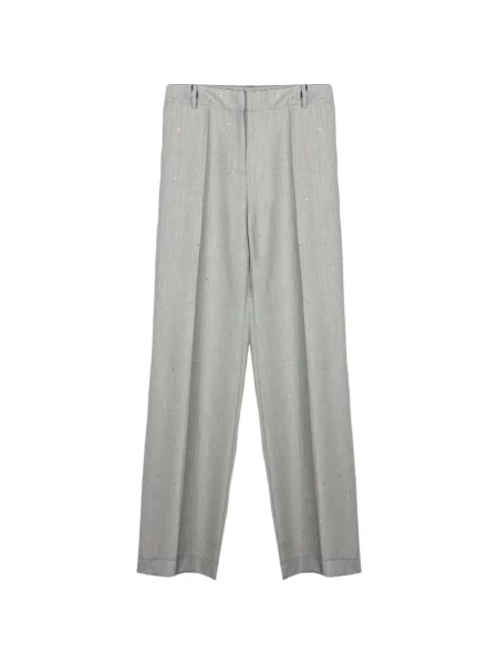 Pantaloni Purotatto cu paiete gri