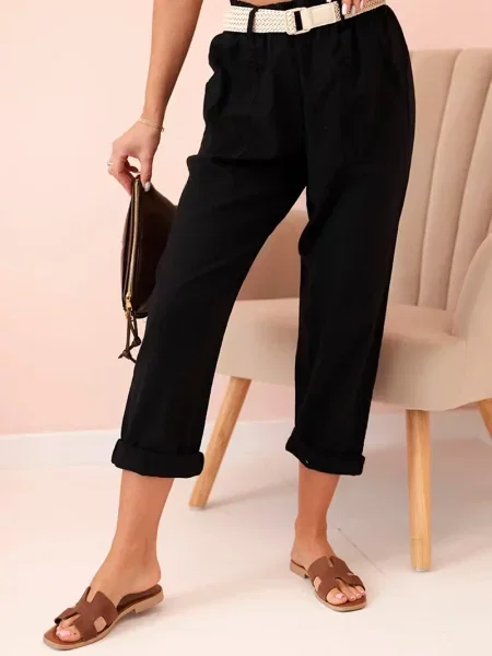 Pantaloni Kesi Włoski de in negru