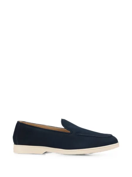 Pantofi loafer Doucal's din piele de căprioară albastru