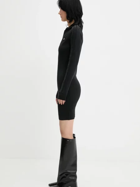 Φόρεμα adidas Originals Ls Dress μαύρο