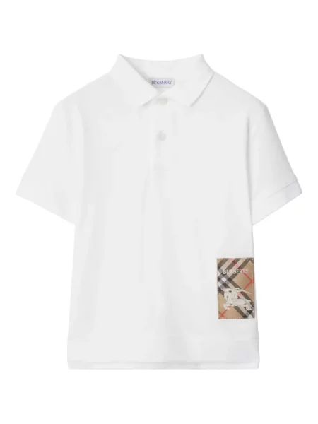 Koszulka polo dziecięca Burberry biała
