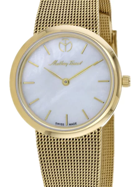 Ceas Mathey Tissot plasă alb