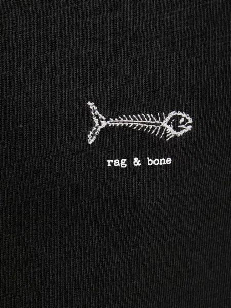Футболка Rag & Bone з аплікацією чорний