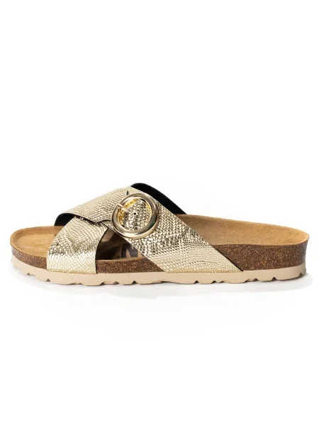 Bayton Šľapky hnedá zlatá