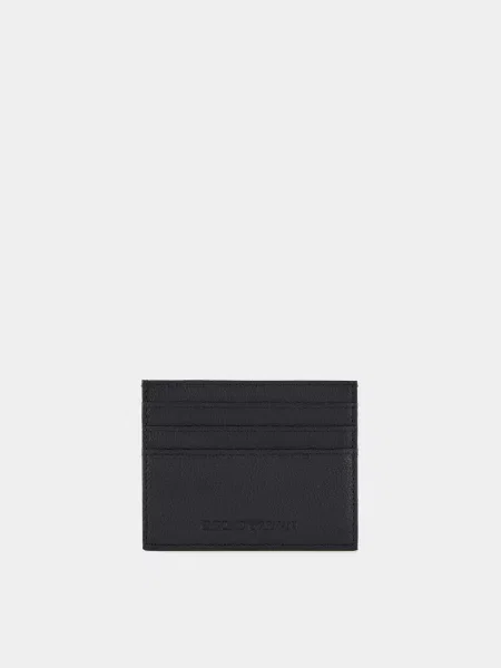 Кожаный кошелек Emporio Armani черный