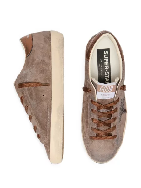 Top Golden Goose din piele de căprioară maro