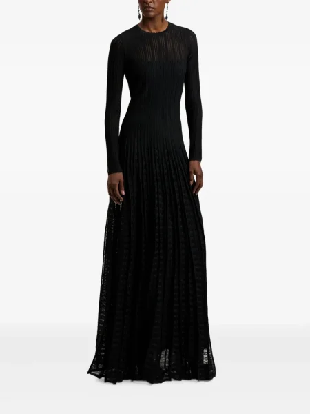 Rochie maxi Ralph Lauren Collection plisată de costum negru